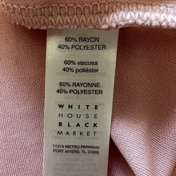 WHBM - Long Sleeve Off The Shoulder Light Pink Top - Picture 10 of 12